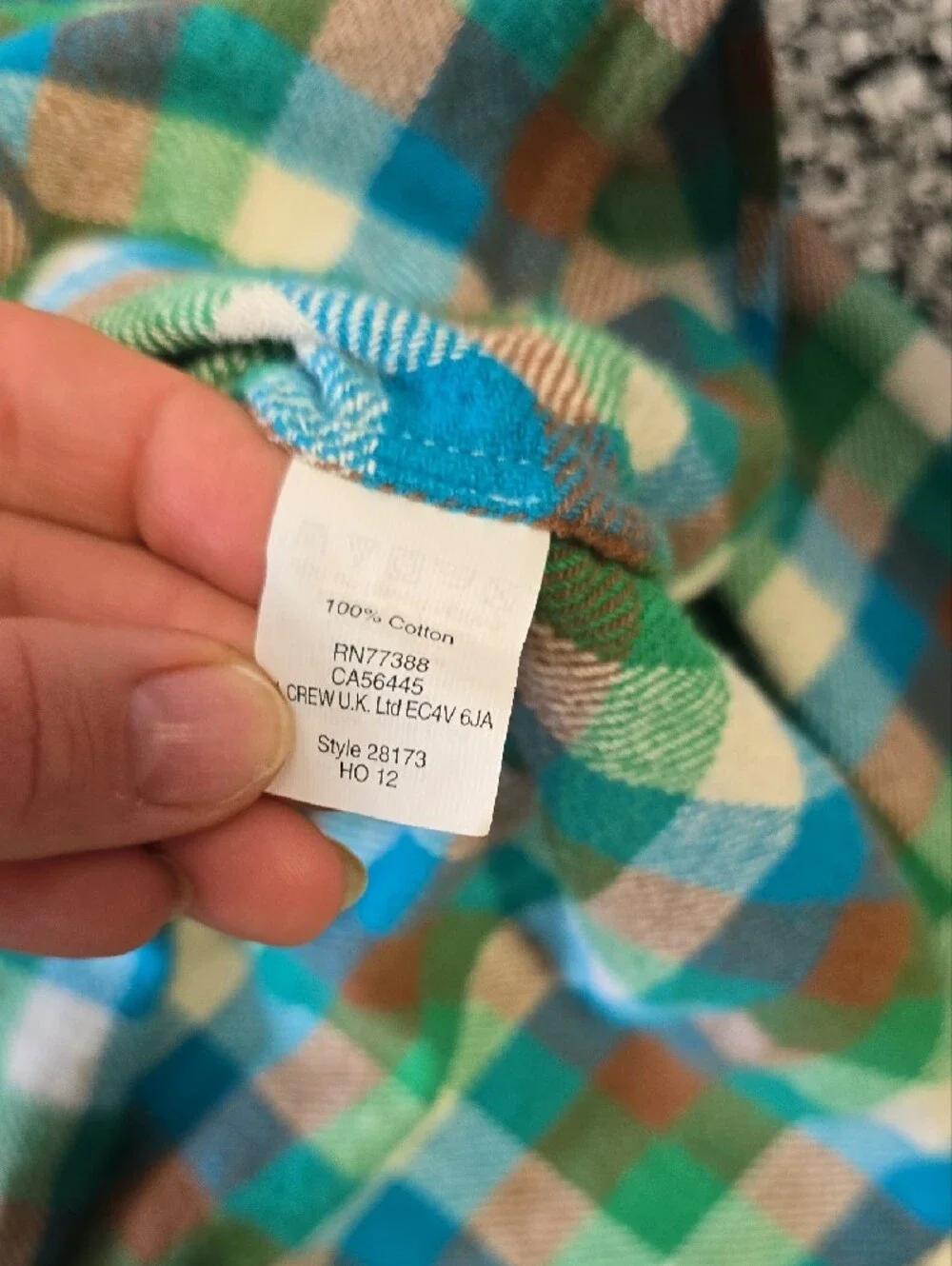 J. Crew Plaid Button-Down Shirt in Green, Blue, Brown, Cream